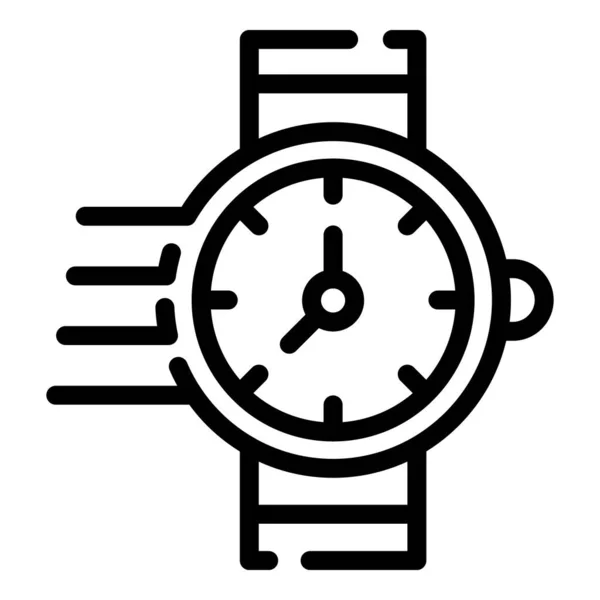 Χέρι ρολόι εικονίδιο χρονόμετρο, στυλ περίγραμμα — Διανυσματικό Αρχείο