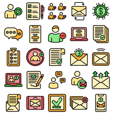 İstek simgeleri vektörü düzleştirin