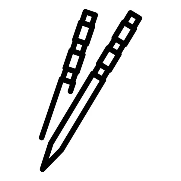 Icono de palillo de madera, estilo de contorno — Vector de stock