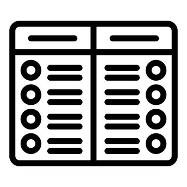 Web sayfası karşılaştırma simgesi, özet biçimi