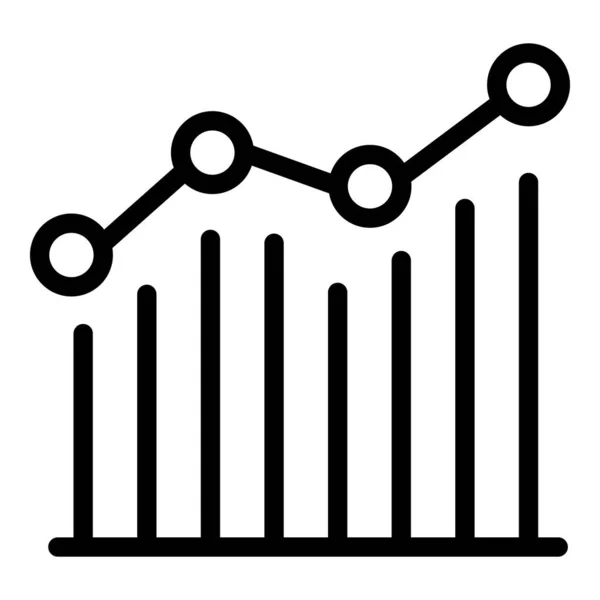 Ikona porovnání grafu, styl osnovy — Stockový vektor