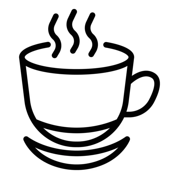 Icono de taza de cacao, estilo de contorno — Vector de stock