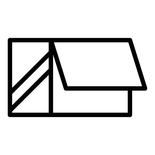 Kartonschachtel-Symbol, Umriss-Stil — Stockvektor