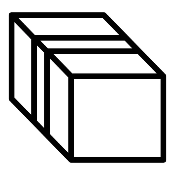 Export-Box-Symbol, Umrissstil — Stockvektor