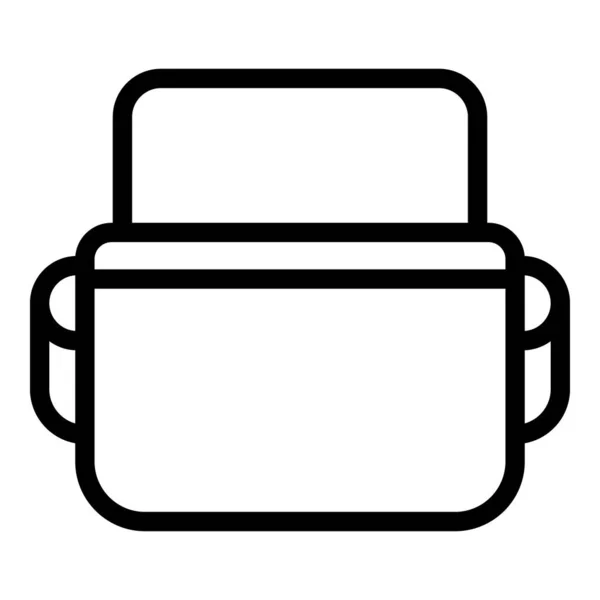 Ícone do saco do portátil da pasta, estilo do esboço — Vetor de Stock