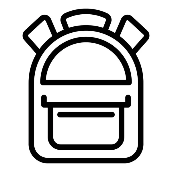Laptop-Rucksack-Symbol, Outline-Stil — Stockvektor
