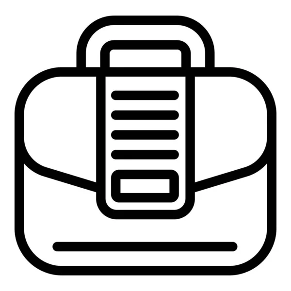 Φάκελος εικονίδιο τσάντα laptop, στυλ περίγραμμα — Διανυσματικό Αρχείο