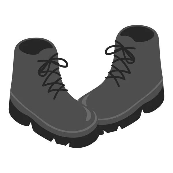 Hiking boots icon, isometric style — Stock Vector