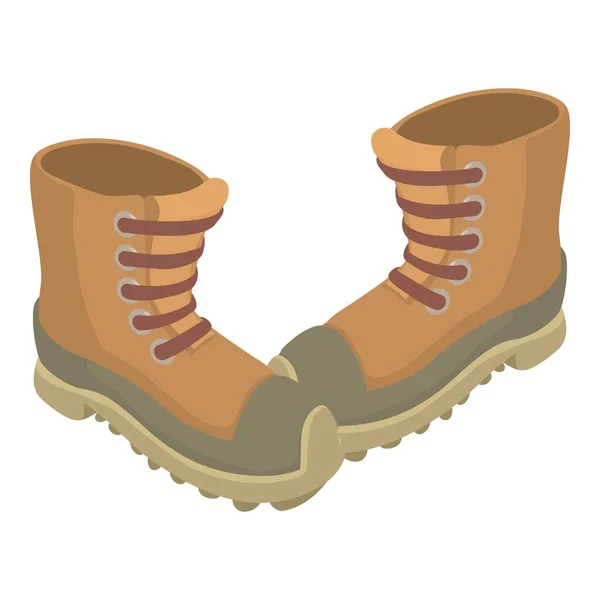 Army boots icon, isometric style — Stock Vector