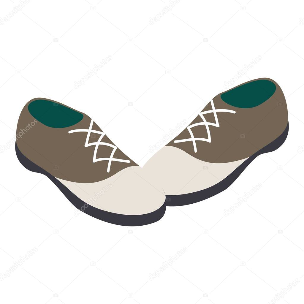 Derby shoes icon, isometric style