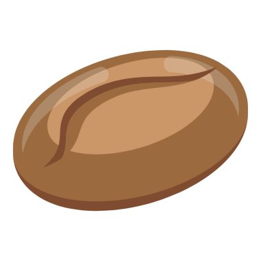 Kahve tohumu simgesi, izometrik stil