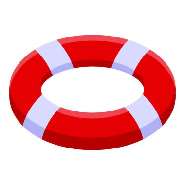 Kurtarıcı yaşam şamandırası simgesi, izometrik biçim