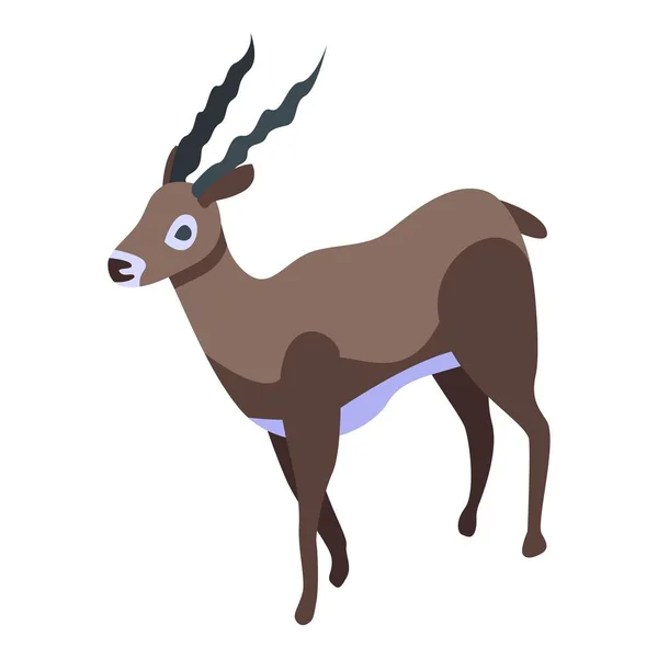 Gazelle icono, estilo isométrico — Archivo Imágenes Vectoriales