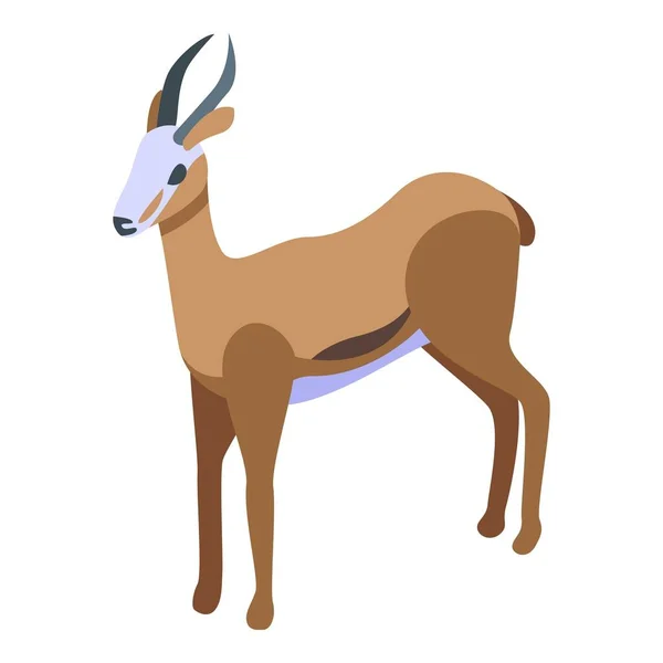 Springbok icono gacela, estilo isométrico — Archivo Imágenes Vectoriales
