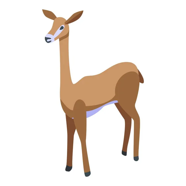 Icono de gacela animal, estilo isométrico — Vector de stock