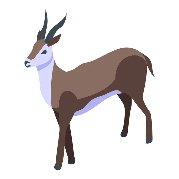 ไอคอนของ Antelope gazelle, สไตล์ไอโซเมตริก — ภาพเวกเตอร์สต็อก