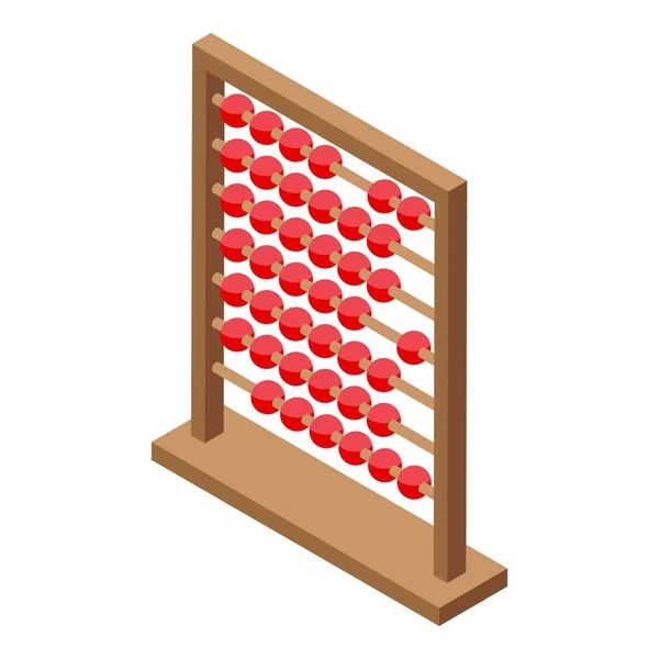 Childhood abacus icon, isometric style — Stock Vector