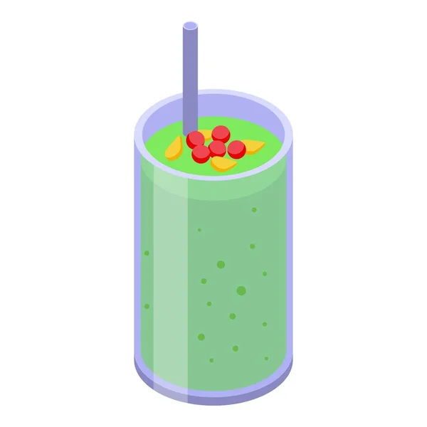 Arugula Smoothie Symbol, isometrischer Stil — Stockvektor