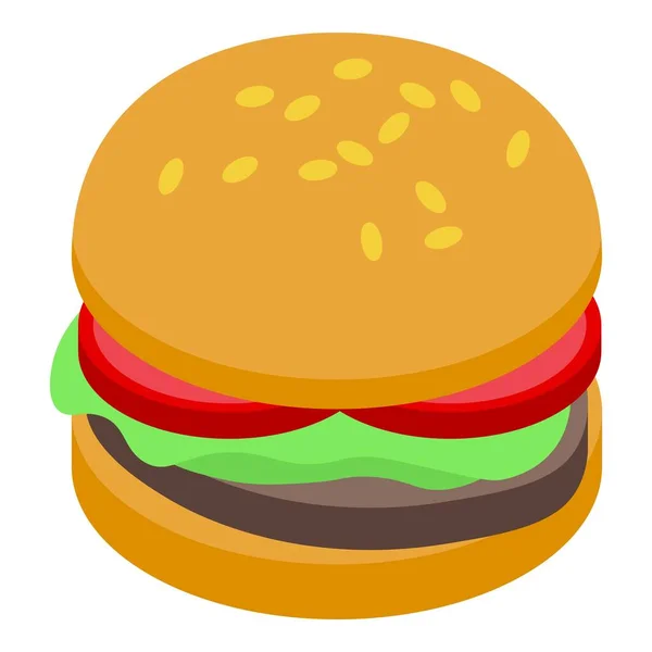 Arugula burger icon, isometric style — Stock Vector