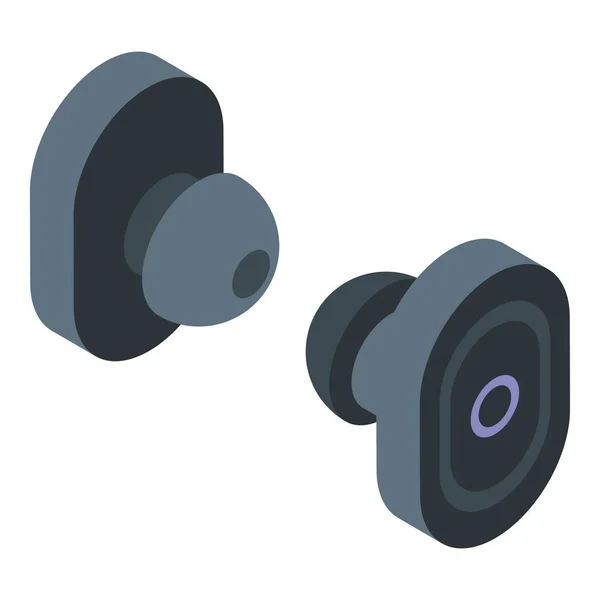 Ohrhörer-Headset-Symbol, isometrischer Stil — Stockvektor