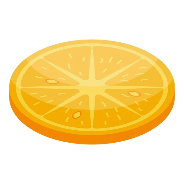 Orange slice icon, isometric style — Stock Vector