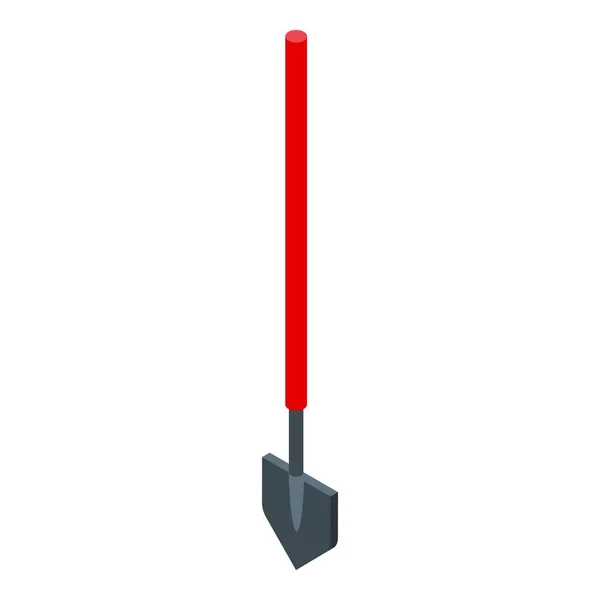 Rescuer shovel icon, isometric style — Stock Vector