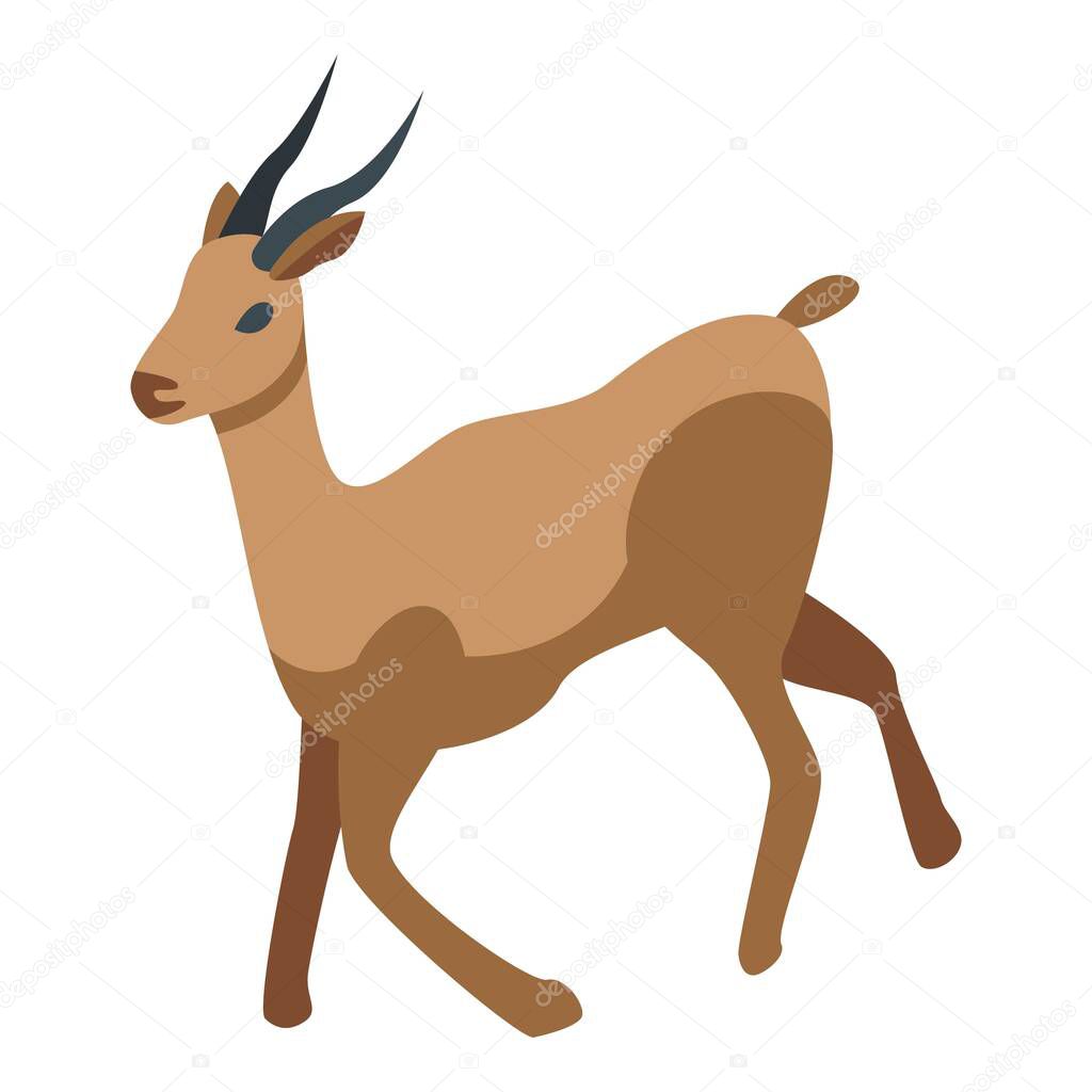Africa gazelle icon, isometric style