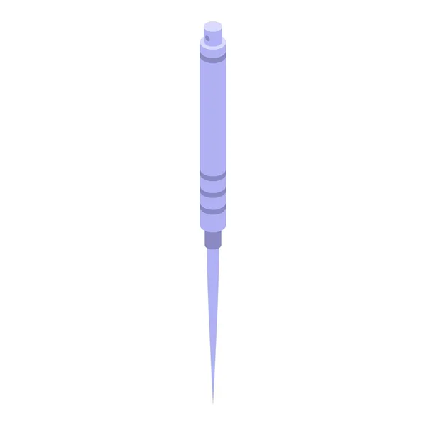 Steel toothpick icon, isometric style — Stock Vector