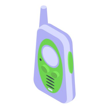 Ekipman bebek monitör simgesi, izometrik biçim