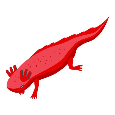 Axolotl tür simgesi, izometrik biçim