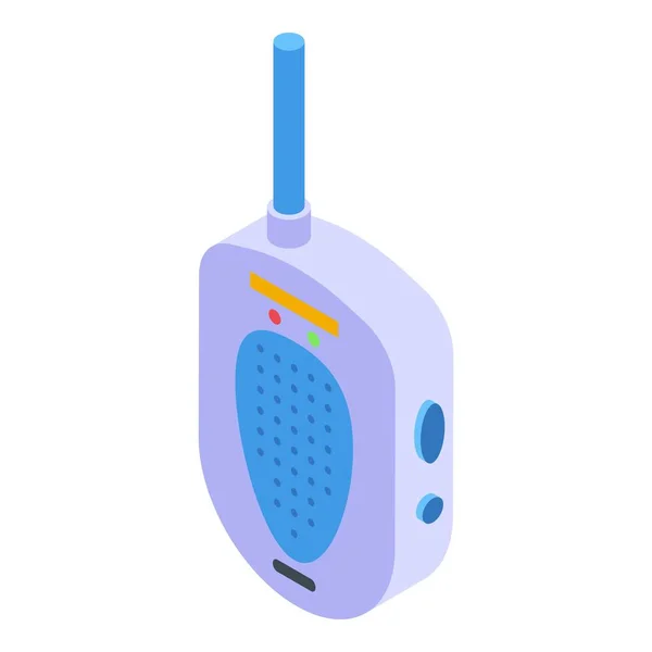 Monitor de bebé walkie talkie icono, estilo isométrico — Vector de stock