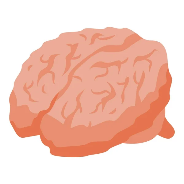 Піктограма людського мозку, ізометричний стиль — стоковий вектор