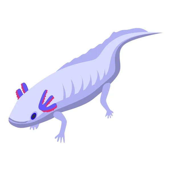 Icono de axolotl acuático, estilo isométrico — Archivo Imágenes Vectoriales