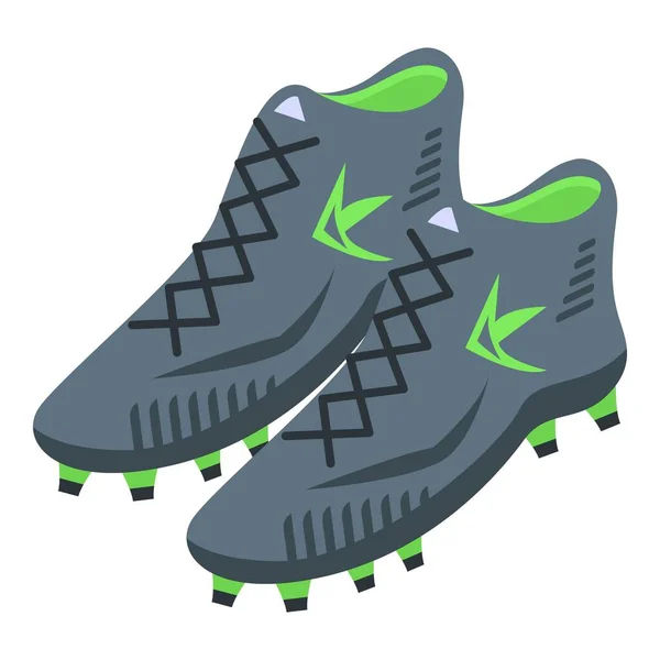 Bottes de football icône, style isométrique — Image vectorielle
