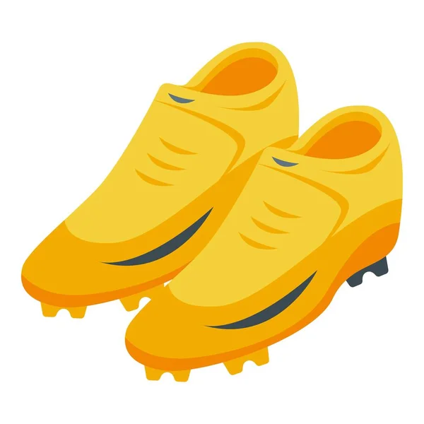 Icono de zapatos de fútbol, estilo isométrico — Archivo Imágenes Vectoriales