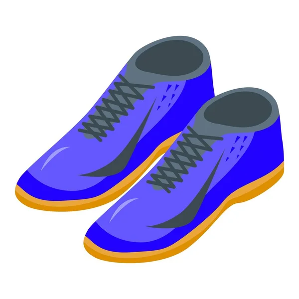 Campo de fútbol botas icono, estilo isométrico — Vector de stock