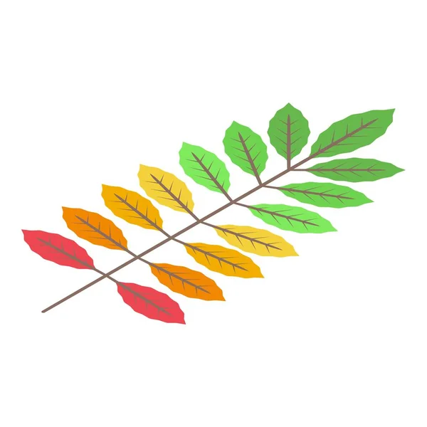 Icono de hoja de otoño, estilo isométrico — Archivo Imágenes Vectoriales