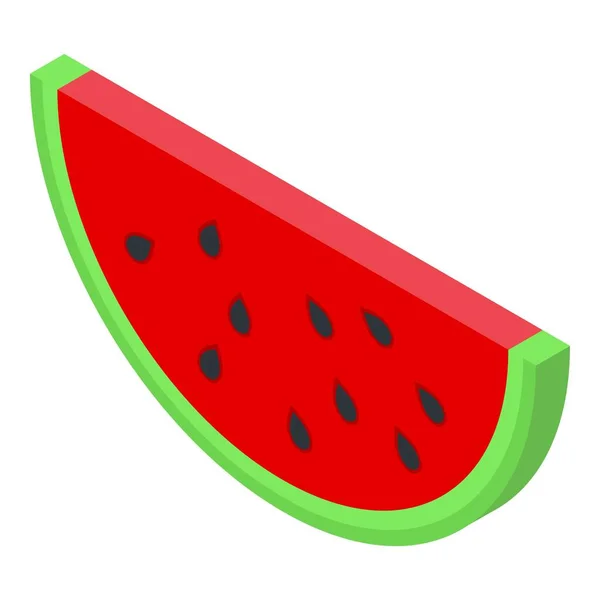 Watermelon slice icon, isometric style — Stock Vector