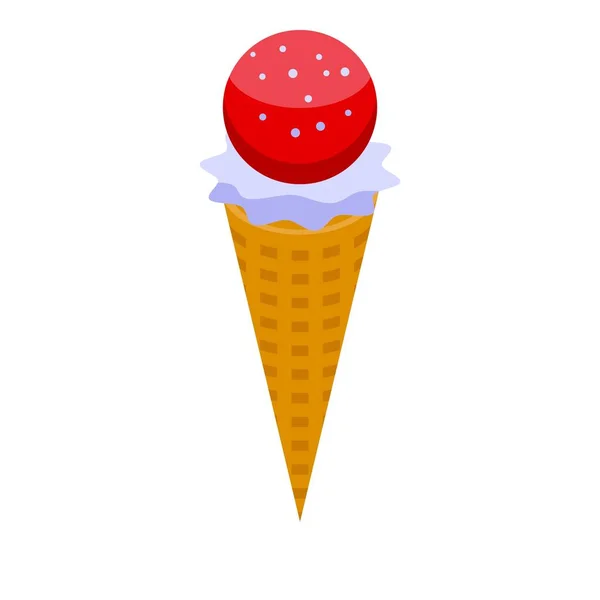 Ikona kukuřičné zmrzliny, izometrický styl — Stockový vektor