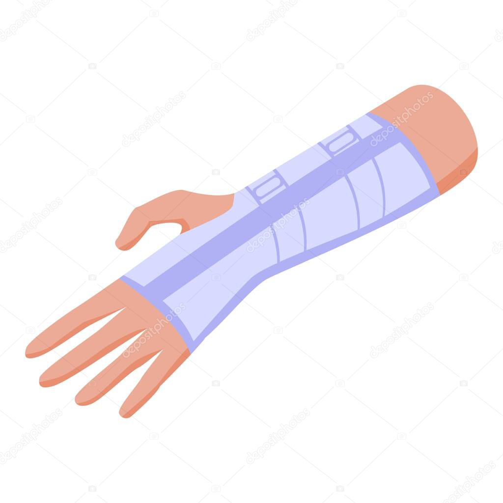 Hand injury icon. Isometric of hand injury vector icon for web design isolated on white background
