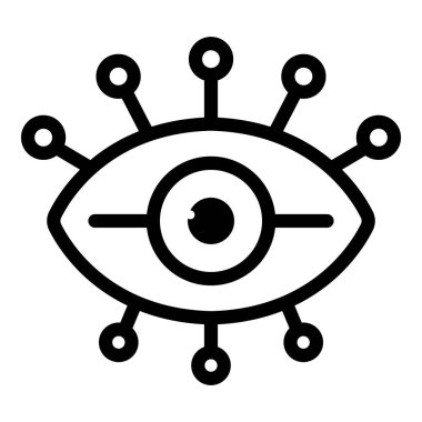 Antik göz tılsımı simgesi, özet biçimi