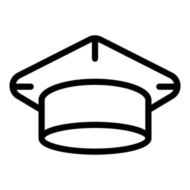 Mezuniyet şapkası simgesi, taslak biçimi