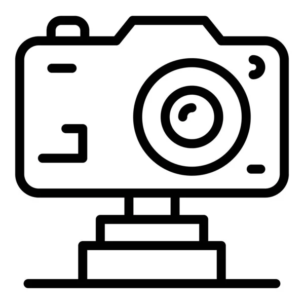 Action icône de flux de caméra, style contour — Image vectorielle