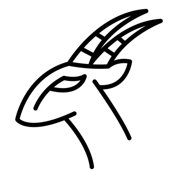 Afrika Gazelle Ikone, Umriss Stil — Stockvektor