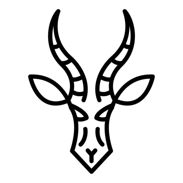 Икона "Газель животных", стиль контура — стоковый вектор