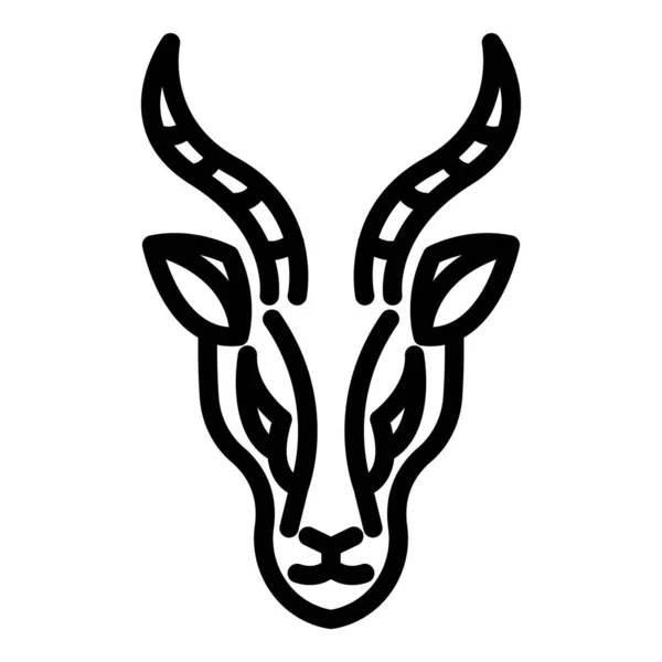 Impala газель икона, набросок стиля — стоковый вектор