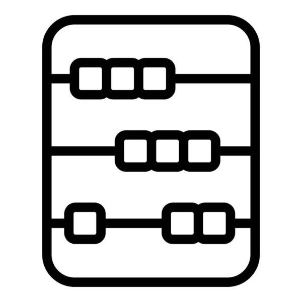 Ikona Math abacus, styl osnovy — Stockový vektor