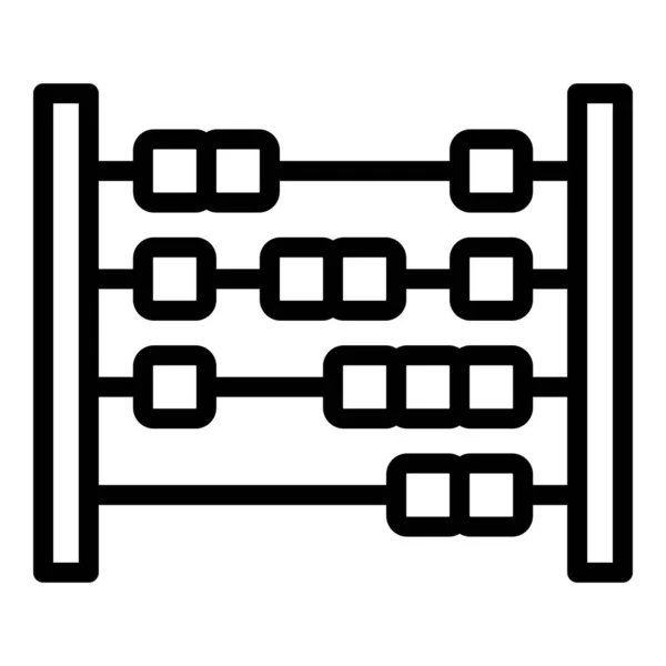 Matematika abacus ikon, körvonalazott stílus — Stock Vector