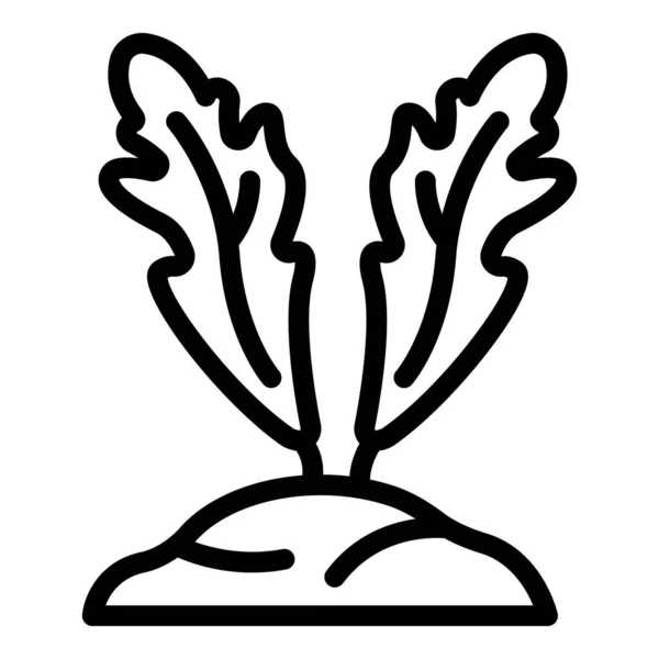 Ground arugula ikona, styl osnovy — Stockový vektor