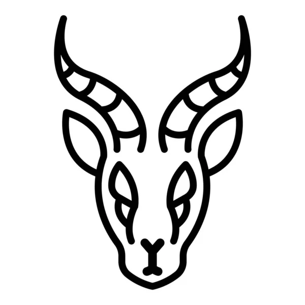 Head gazelle icon, outline style Stock Illustration
